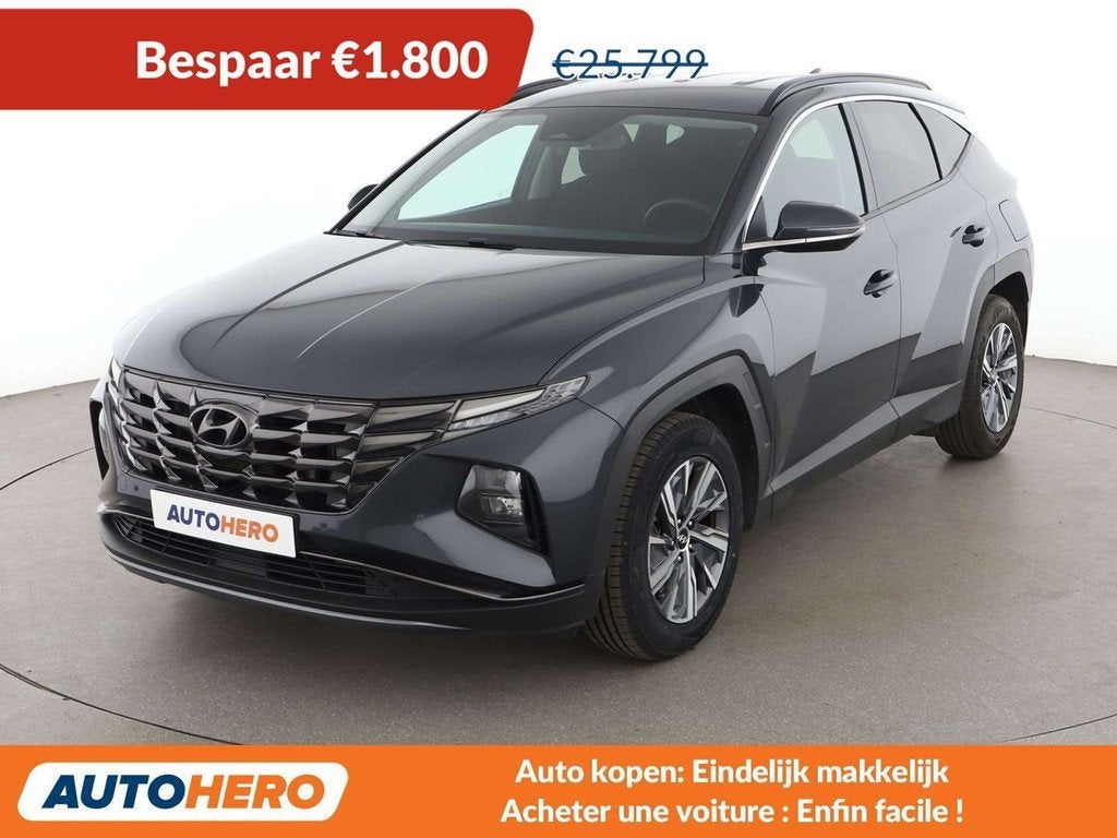 Hyundai Tucson 1.6 T-GDI Mild-Hybrid Blackline 2WD, Auto's, Hyundai, Stof, Gebruikt, 5 deurs, Adaptive Cruise Control