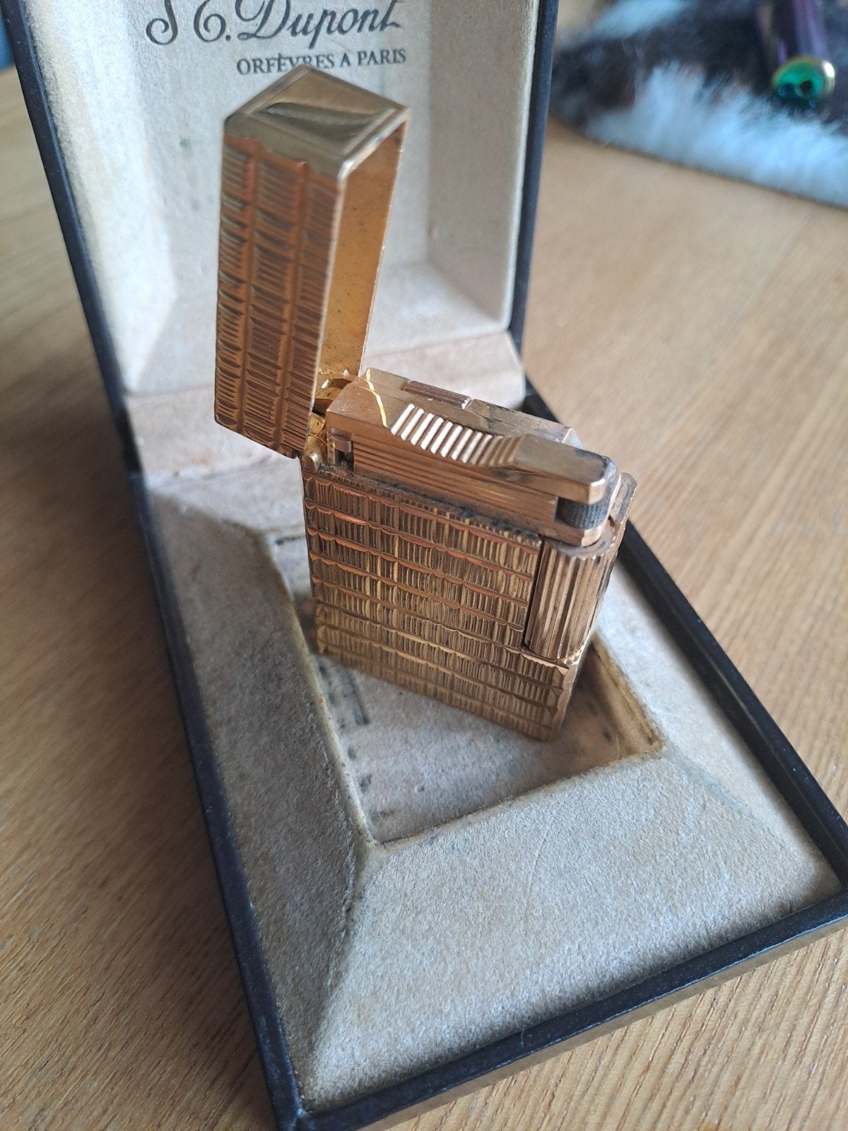 S.T. Dupont – Briquet vintage plaqué or – Made in France, Enlèvement ou Envoi