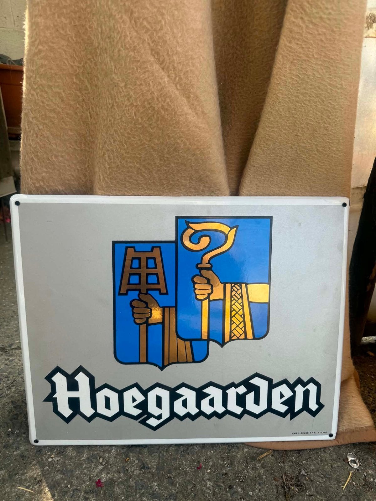 Plaque émaillé HOEGAARDEN 1990, Antiquités & Art, Enlèvement