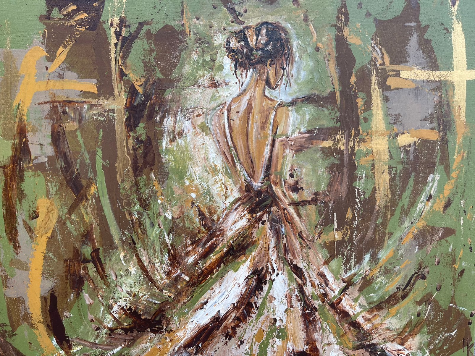 Peinture abstraite assez grande Mk Art, Enlèvement