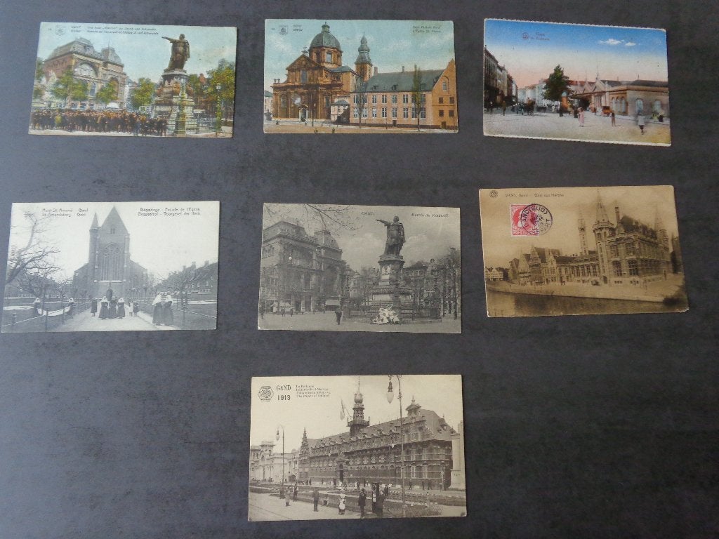 8 oude postkaarten uit Gent, Verzamelen, Ophalen