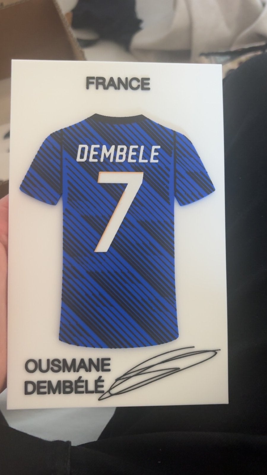 Dembele voetbal plaatje, Ophalen of Verzenden, Zo goed als nieuw