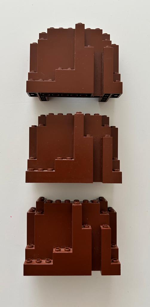 Lego rotspaneel roodbruin (3x), Overige thema's, Verzenden, Lego, Zo goed als nieuw