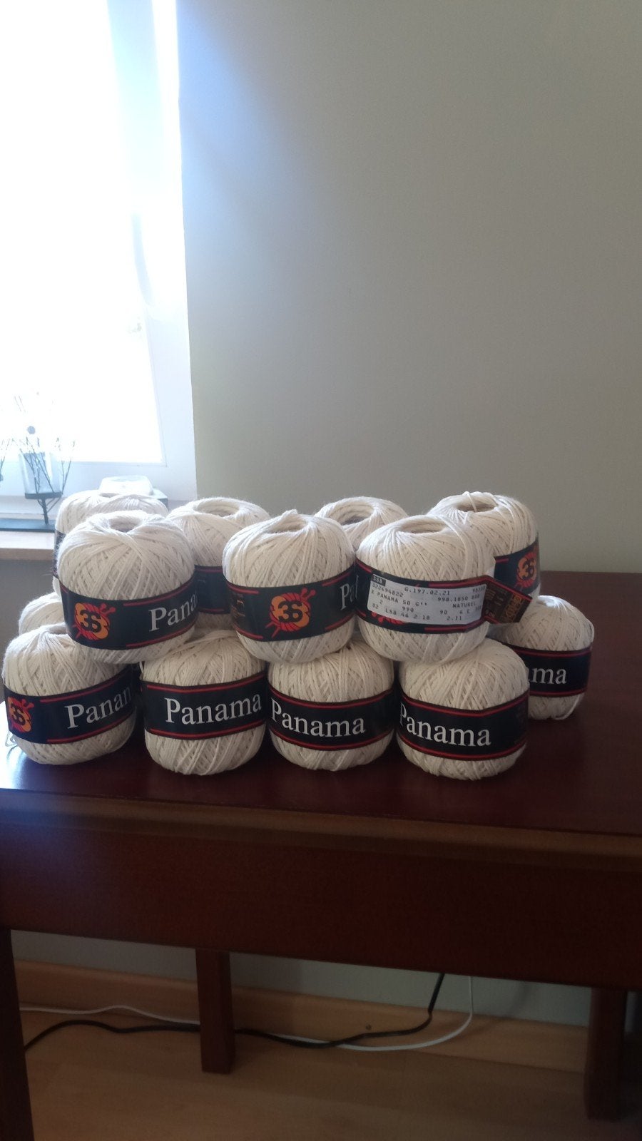 16boules coton blanc50g Panama 3suisses 0gr, Hobby & Loisirs créatifs, Enlèvement ou Envoi, Neuf, Tricot ou Crochet, Patron ou Livre