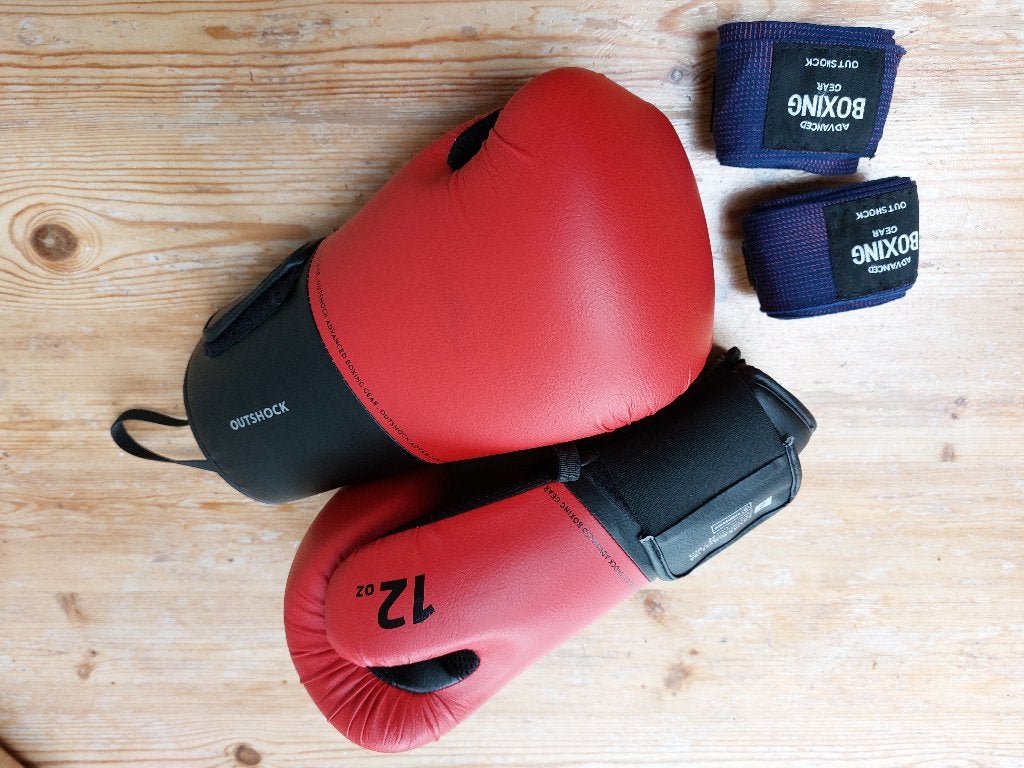 Trainingsbokshandschoenen voor volwassen - OUTSHOCK, Ophalen of Verzenden, Zo goed als nieuw, Bokshandschoenen