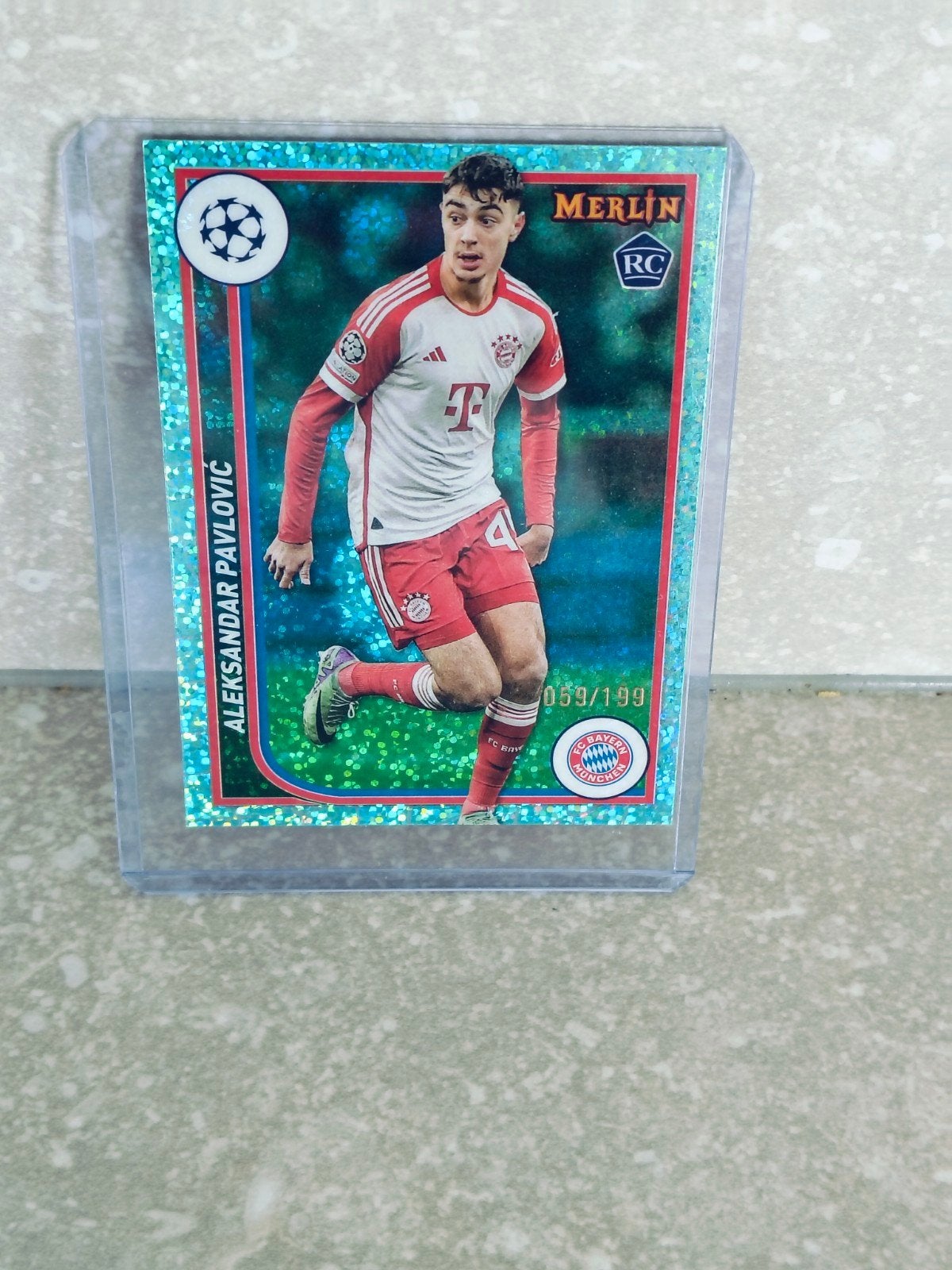 topps Merlin Aleksander Pavlovic Bayern München genummerd, Ophalen of Verzenden