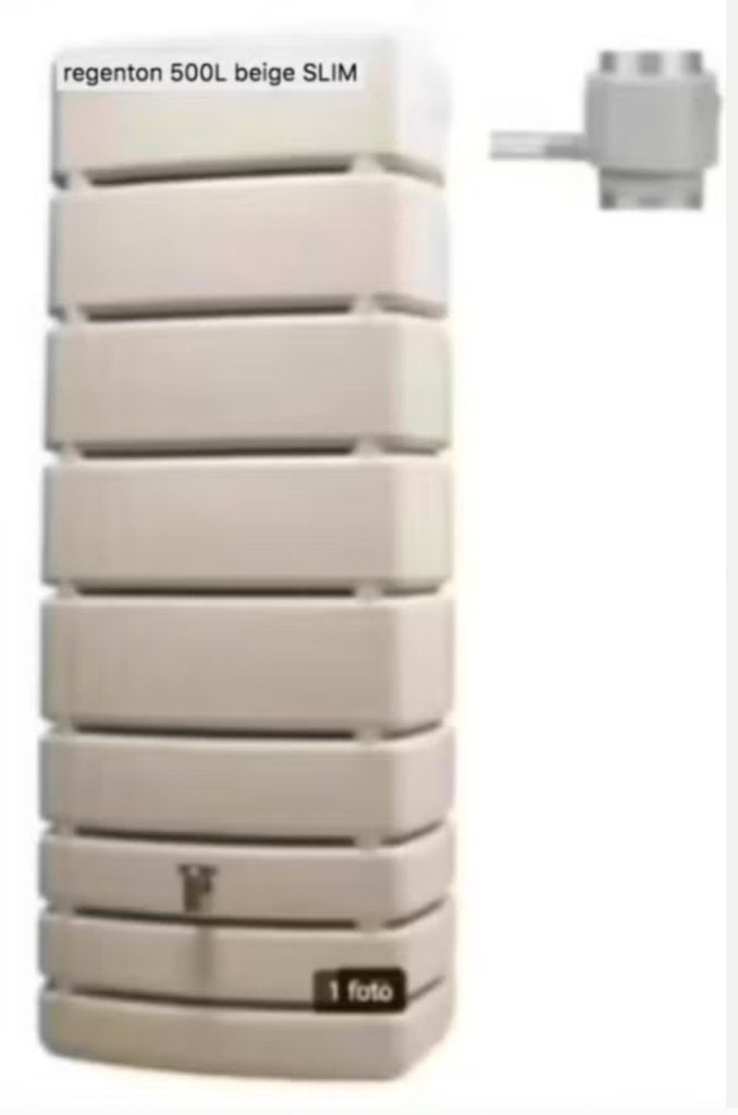 regenton 500L beige SLIM, Ophalen, Gebruikt