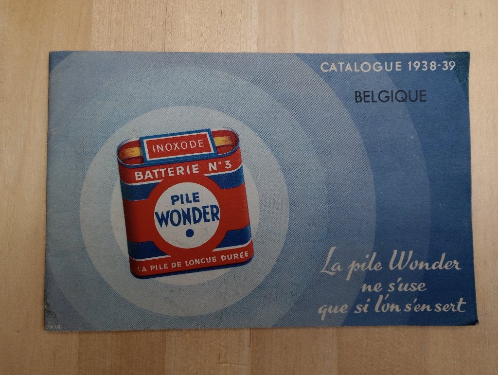 Catalogue  "La pile WONDER" 1938-39, Enlèvement ou Envoi, Utilisé, Autres types