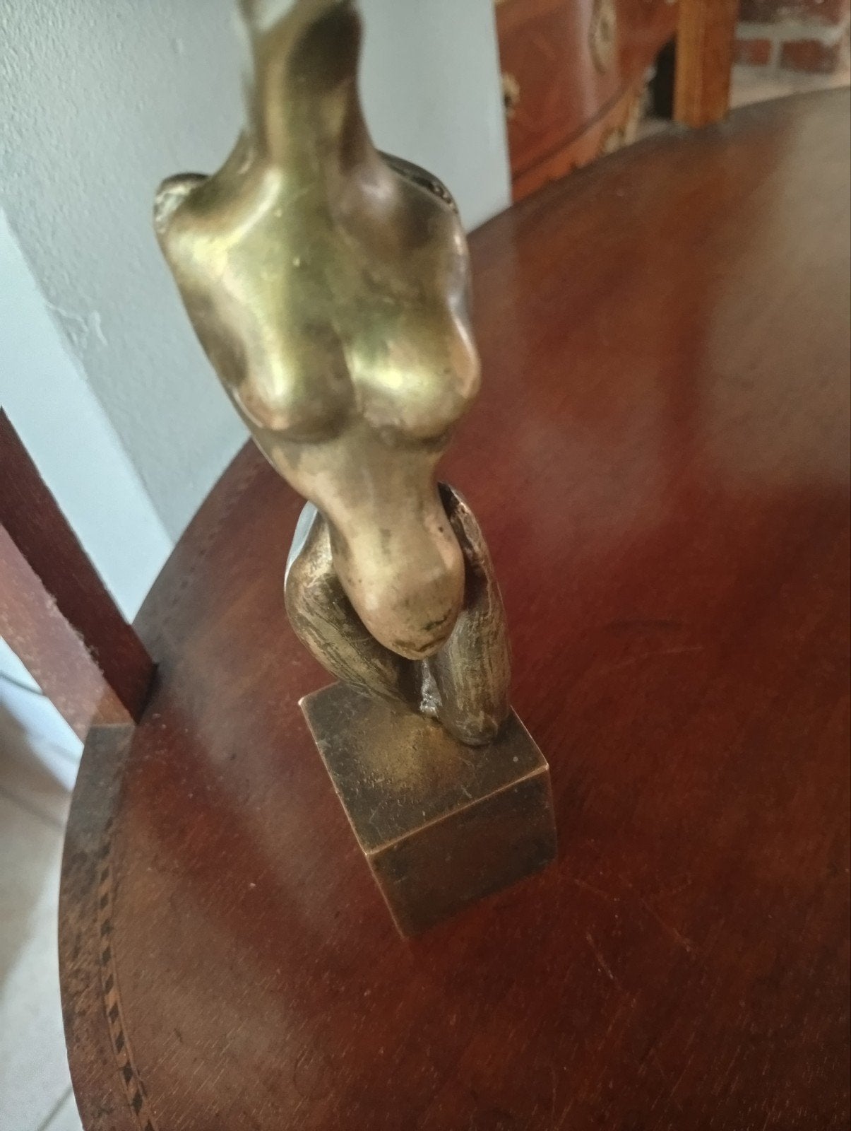 statuette en bronze, Sur socle, Enlèvement ou Envoi, Doré, Brons