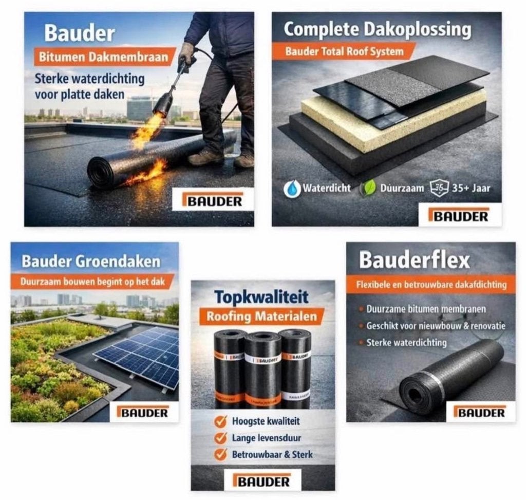 Proffesionele Bovenlaag BAUDER KARAT + PSX4, Doe-het-zelf en Bouw, Ophalen, Kunststof, Zwart, Nieuw
