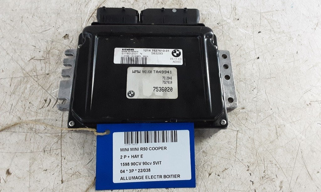 MODULE D ALLUMAGE Mini Mini One / Cooper (R50) (7536020), Utilisé, Mini