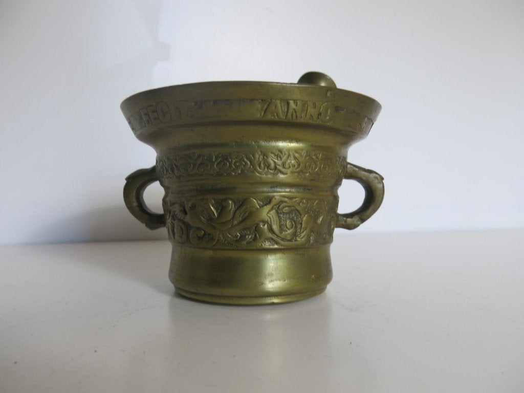 Mortier en bronze ancien Heinrick Ter Horst vers 1880, Enlèvement ou Envoi