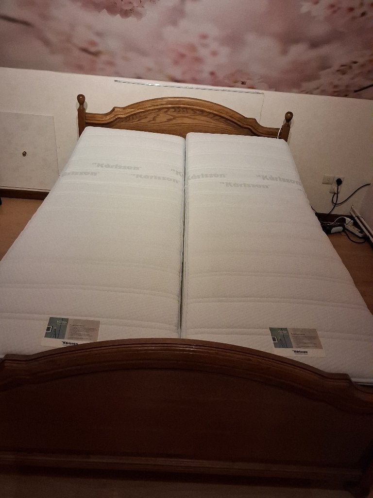 lit, 2x latteflex, protège-matelas, 2x matelas et surmatelas, Matelas, Enlèvement, 200 cm, Deux personnes