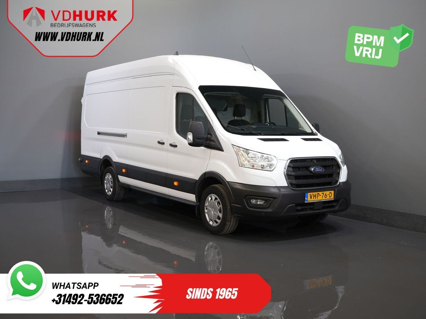 Ford Transit 2.0 TDCI 170 pk L4H3 Trend RWD Jumbo 270Gr.Deur, Wit, Bedrijf, Ford, Onderhoudsboekje