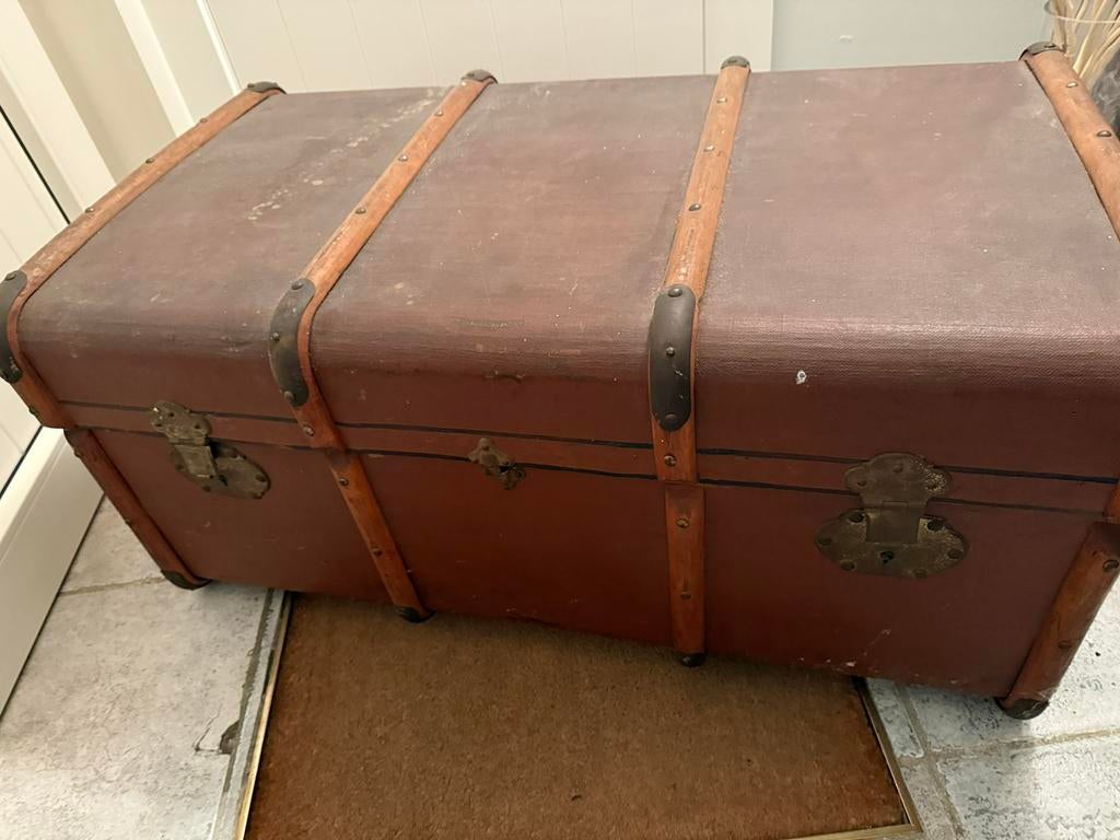 Grote houten kist koffer, Ophalen of Verzenden, Zo goed als nieuw