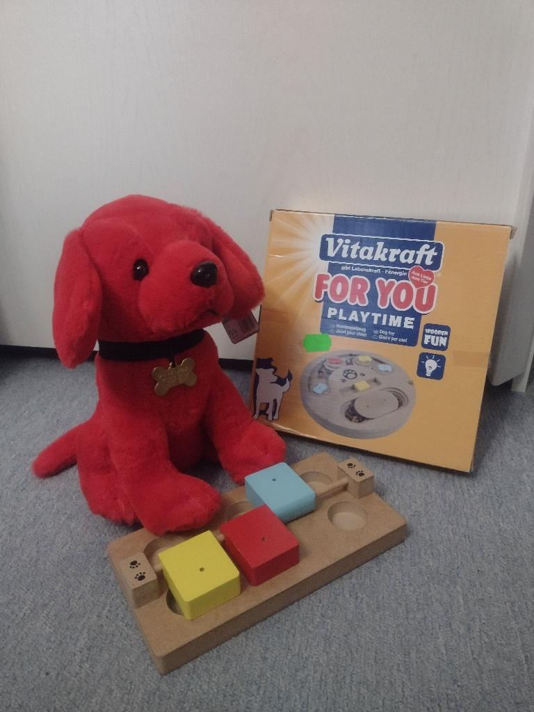 Lot de 2 jeux en bois pour cacher croquettes ou friandises, Dieren en Toebehoren, Hondenspeelgoed, Ophalen of Verzenden, Zo goed als nieuw