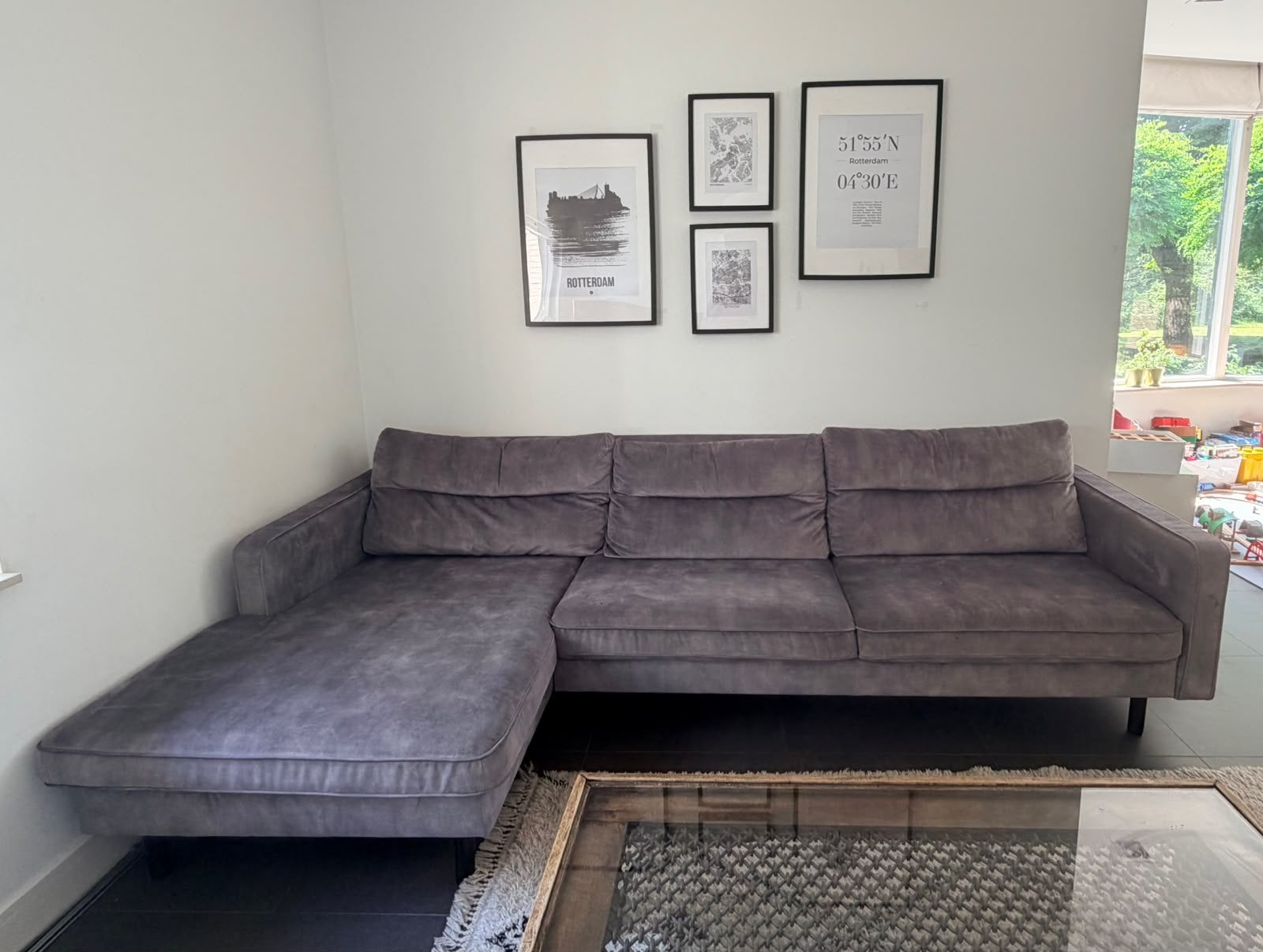 Canapé d'angle confortable - gris, Maison & Meubles, Canapés | Coins salons complets, Comme neuf, Tissus, Enlèvement