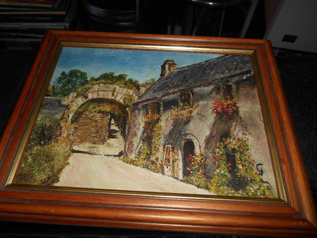 Tableau Paysage 23*29cm ( J Chavee), Antiquités & Art, Enlèvement ou Envoi