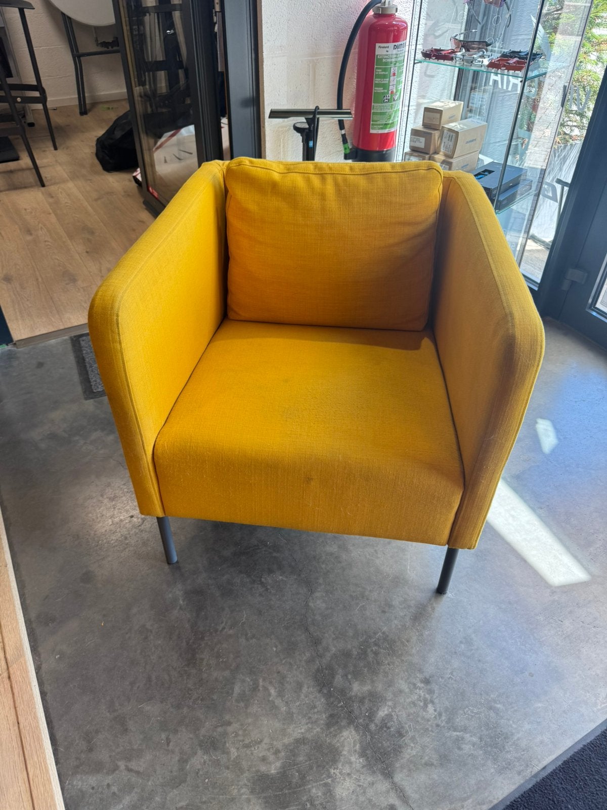 Fauteuil jaune, Maison & Meubles, Enlèvement, Comme neuf
