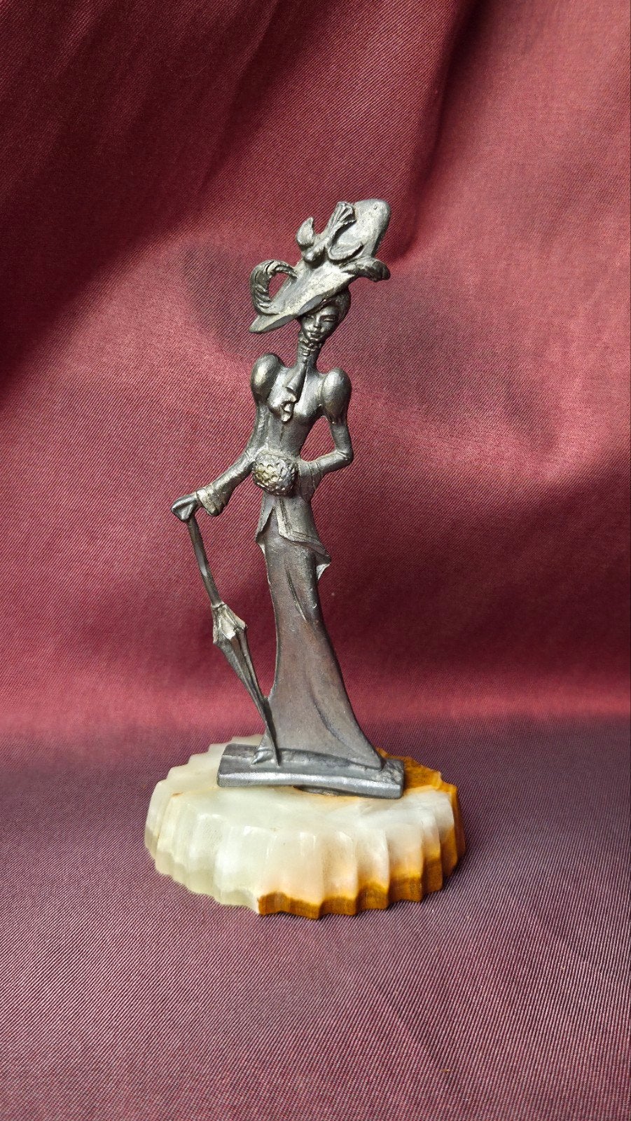 statuette en étain Art Nouveau