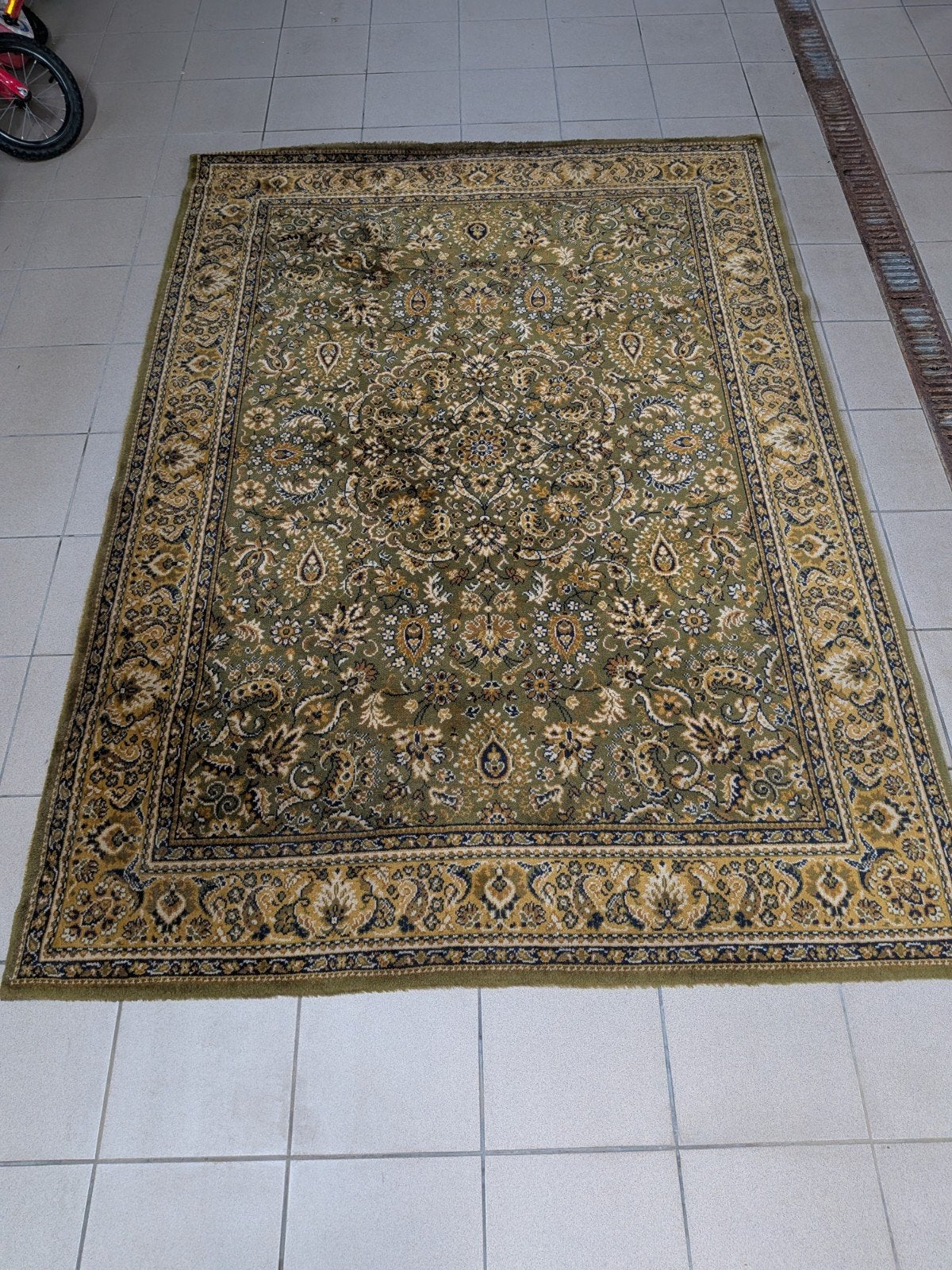 Vintage oosters vloerkleed van 100% zuiver scheerwol, Ophalen, Gebruikt, 150 tot 200 cm, 200 cm of meer
