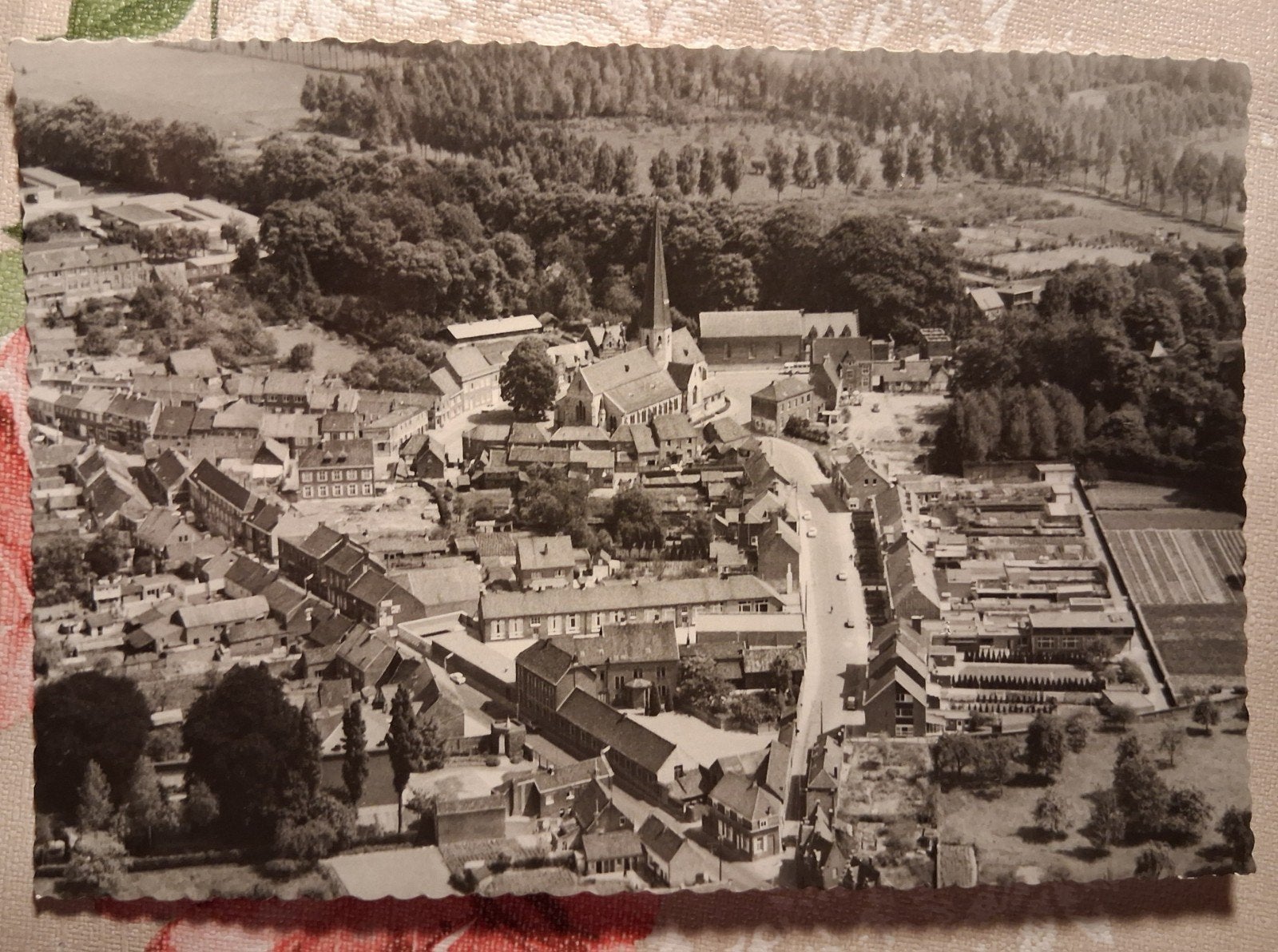 vintage Postkaart Bazel Luchtopname, Verzamelen, Ophalen of Verzenden