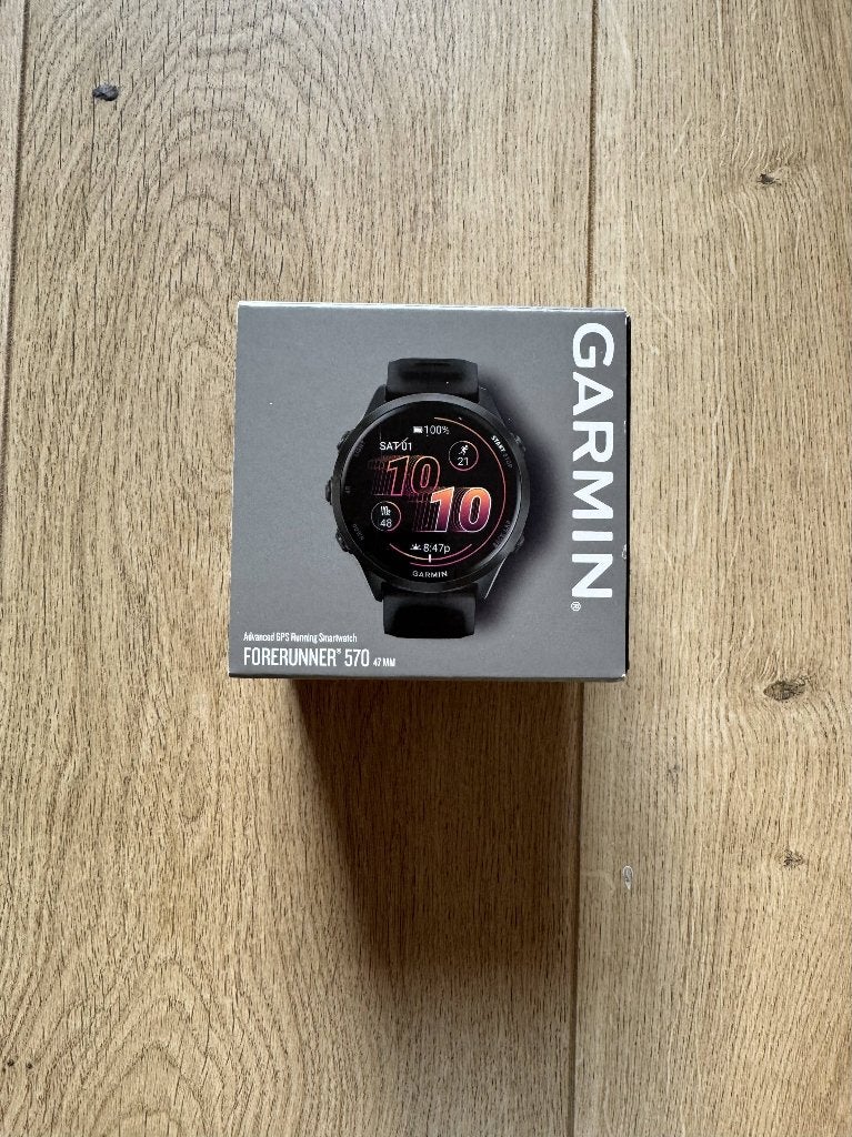 Garmin Forerunner 570 – Nieuw en ongebruikt (47 mm), Carmin, Stappen, Zwart, Nieuw