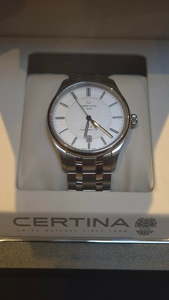 Nieuwe Certina DS-8 Powermatic 80 (Full set), Staal, Staal, Polshorloge, Nieuw