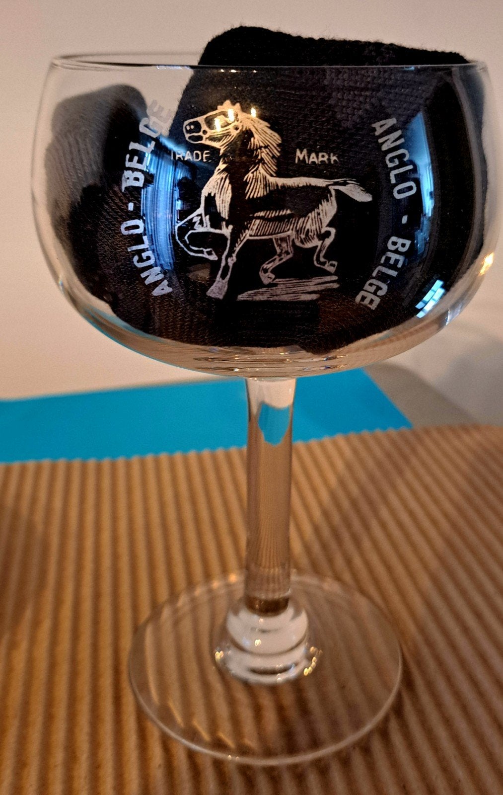 Anglo Belge bier glas, Collections, Marques de bière, Enlèvement