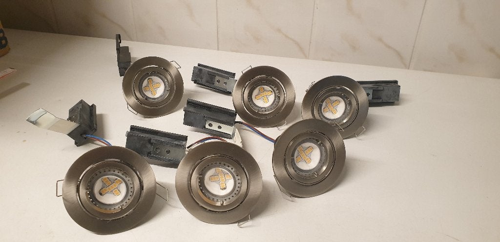 Plafondinbouwrspot, rond, draaibaar, aluminium, Ophalen, Gebruikt