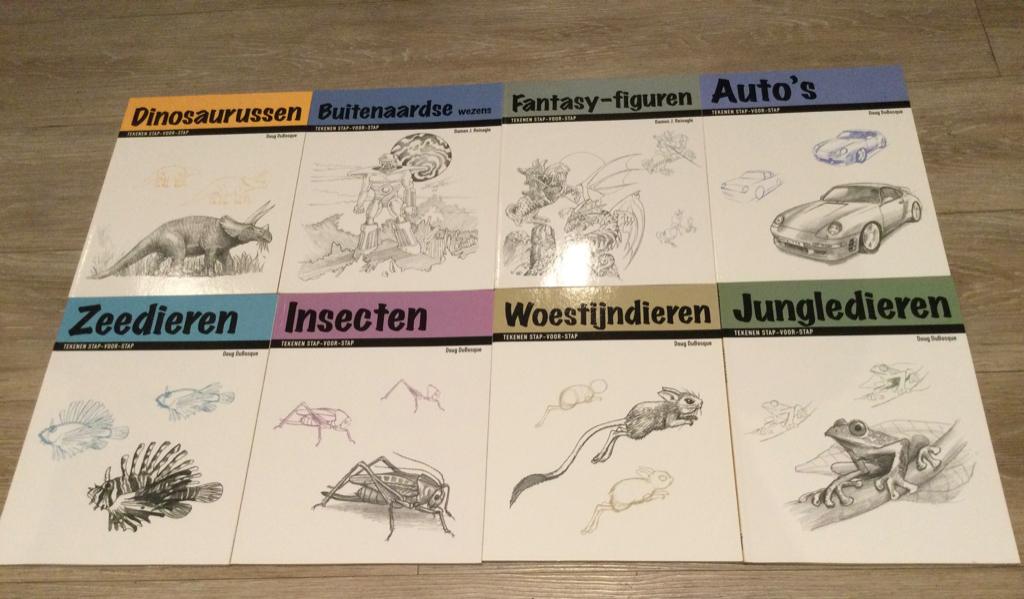 Tekenen stap voor stap, 8 tekenboeken. Nieuw., Livres, Loisirs & Temps libre, Enlèvement, Neuf, Dessin et Peinture, Convient aux enfants
