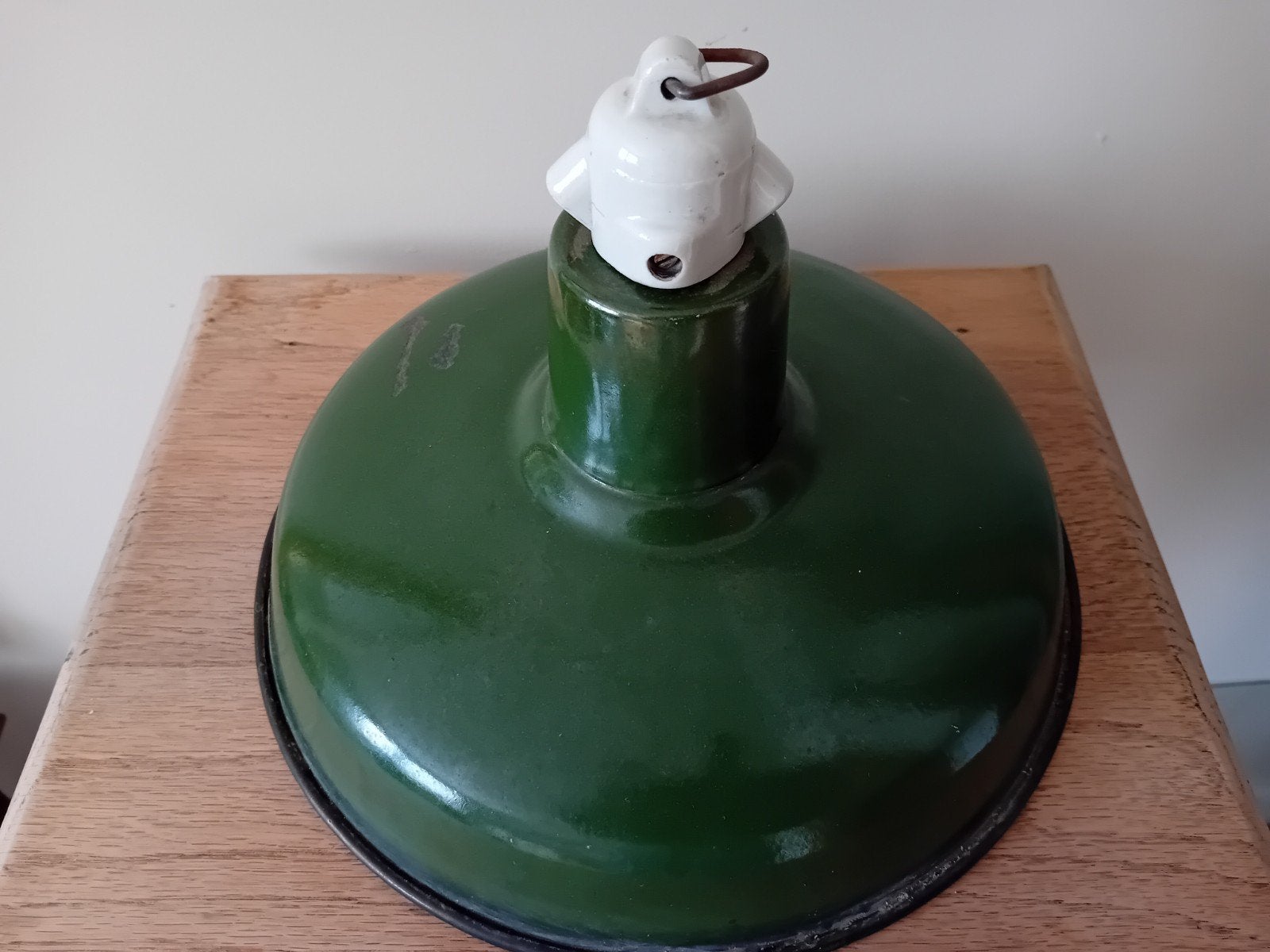 emaille lamp, Ophalen of Verzenden
