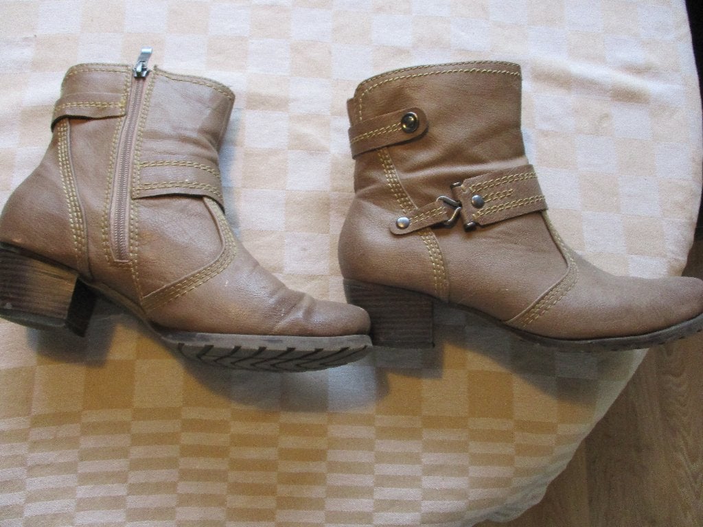 bottes femmes bottes petits talons femmes mt 40 mauve marron, Enlèvement ou Envoi, Comme neuf, Brun