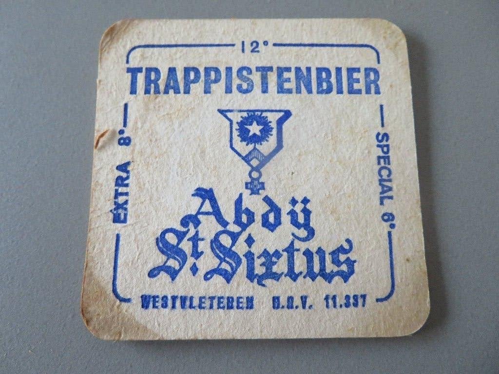 bierviltje Trappistenbier abdij St. Sixtus Westvleteren, Verzamelen, Ophalen of Verzenden, Zo goed als nieuw, Viltje(s), Overige merken