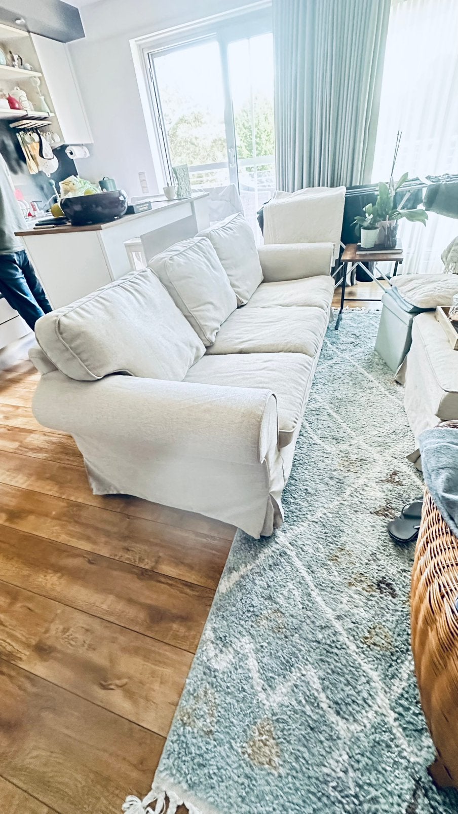 3 zit bank Ektorp Ikea, Ophalen, Zo goed als nieuw
