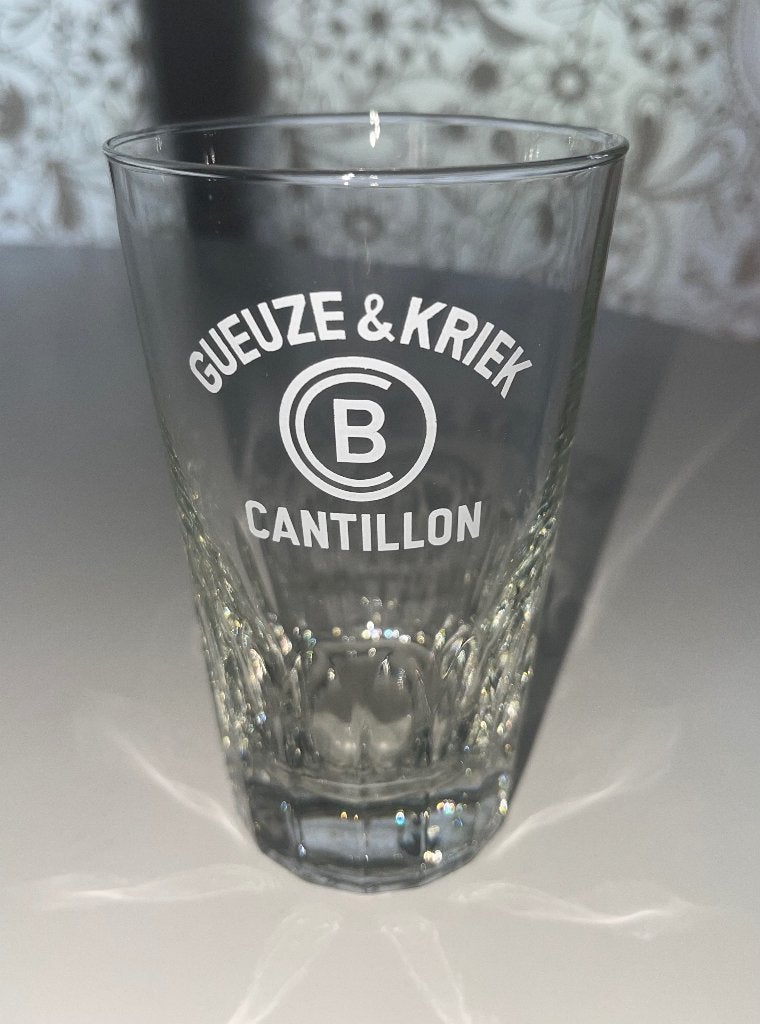 Cantillon Gueuze & Kriek glas, Ophalen of Verzenden, Zo goed als nieuw, Glas of Glazen, Overige merken