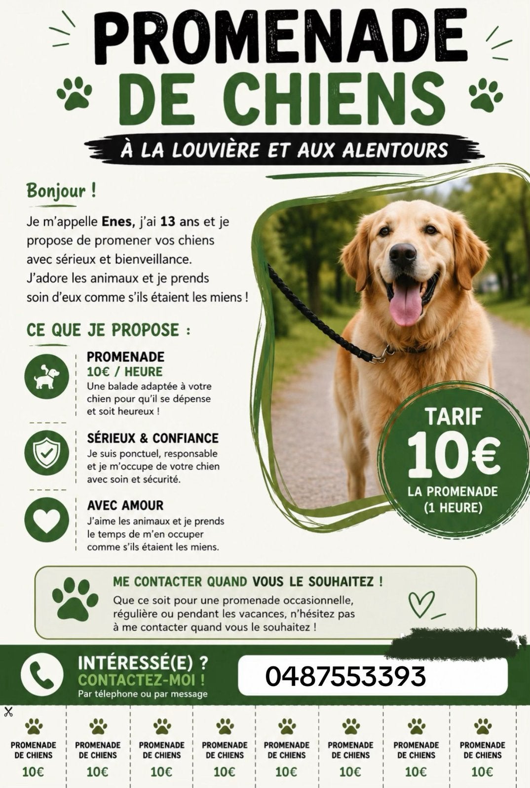 PROMENADE DE CHIENS  pour 10€, Enlèvement ou Envoi, Chien