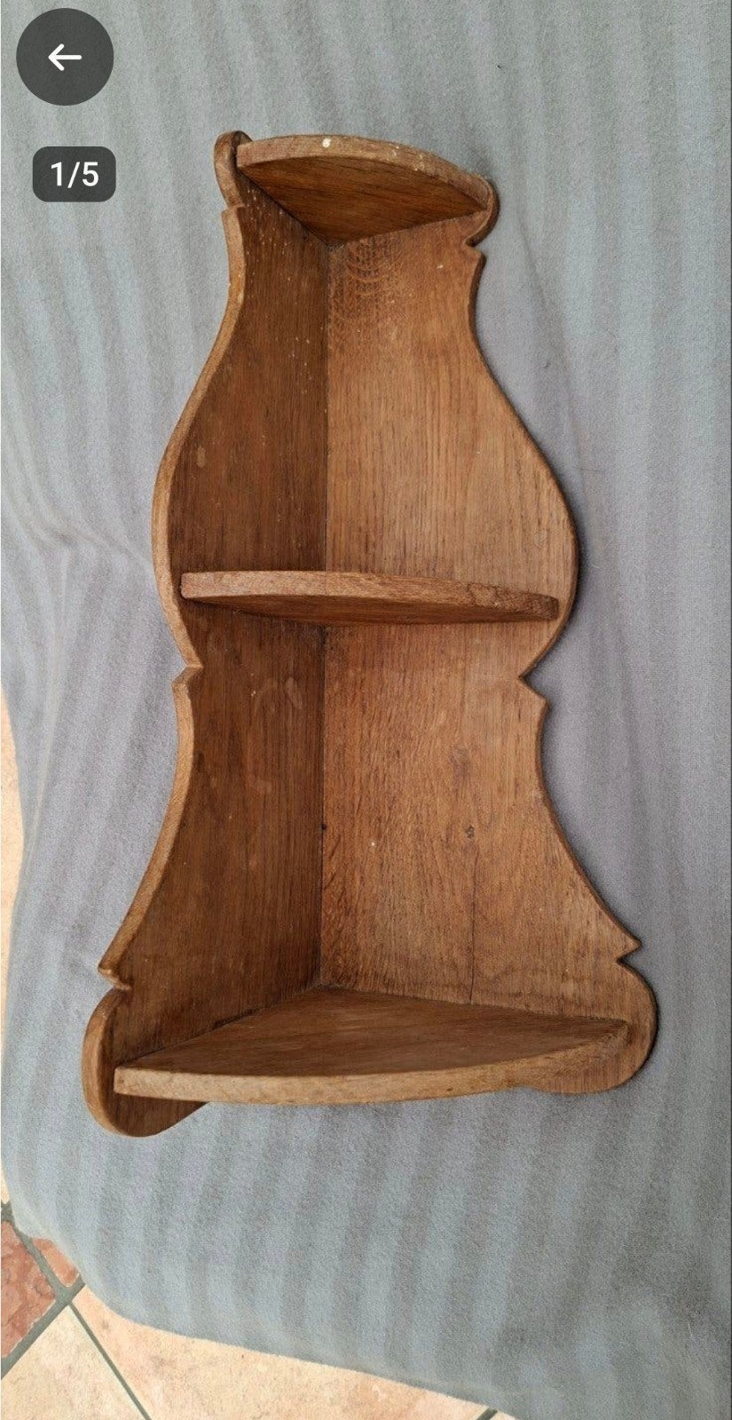 étagère coin chêne 50 x 20 cm impeccable, Maison & Meubles, Enlèvement