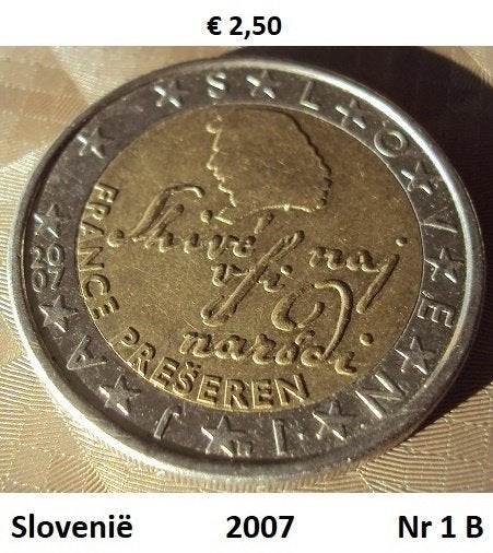 2 euromunten slovenie, Enlèvement ou Envoi, Slovénie, 2 euros, Monnaie en vrac