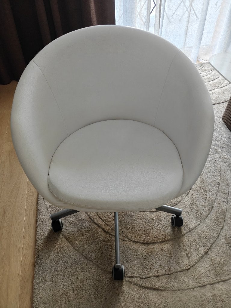 SKRUVSTA Chaise pivotante, Enlèvement, Comme neuf, Blanc, Une