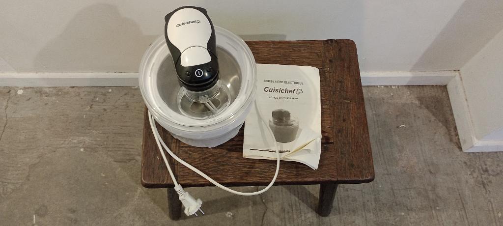 Sorbetière électrique Cuisichef - Très bon état, Electroménager, Machines à glace, Enlèvement ou Envoi, Utilisé