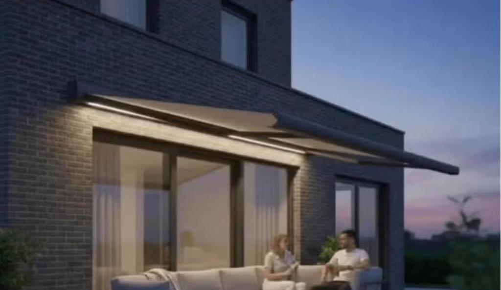 zonneluifel estelle, Tuin en Terras, Zonneschermen, Ophalen, Gebruikt, Elektrisch
