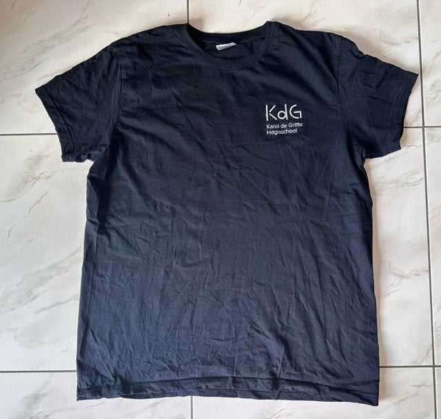 t-shirt KDG Hogeschool maat M (y0110), Maat 48/50 (M), Zwart, Ophalen of Verzenden, Zo goed als nieuw