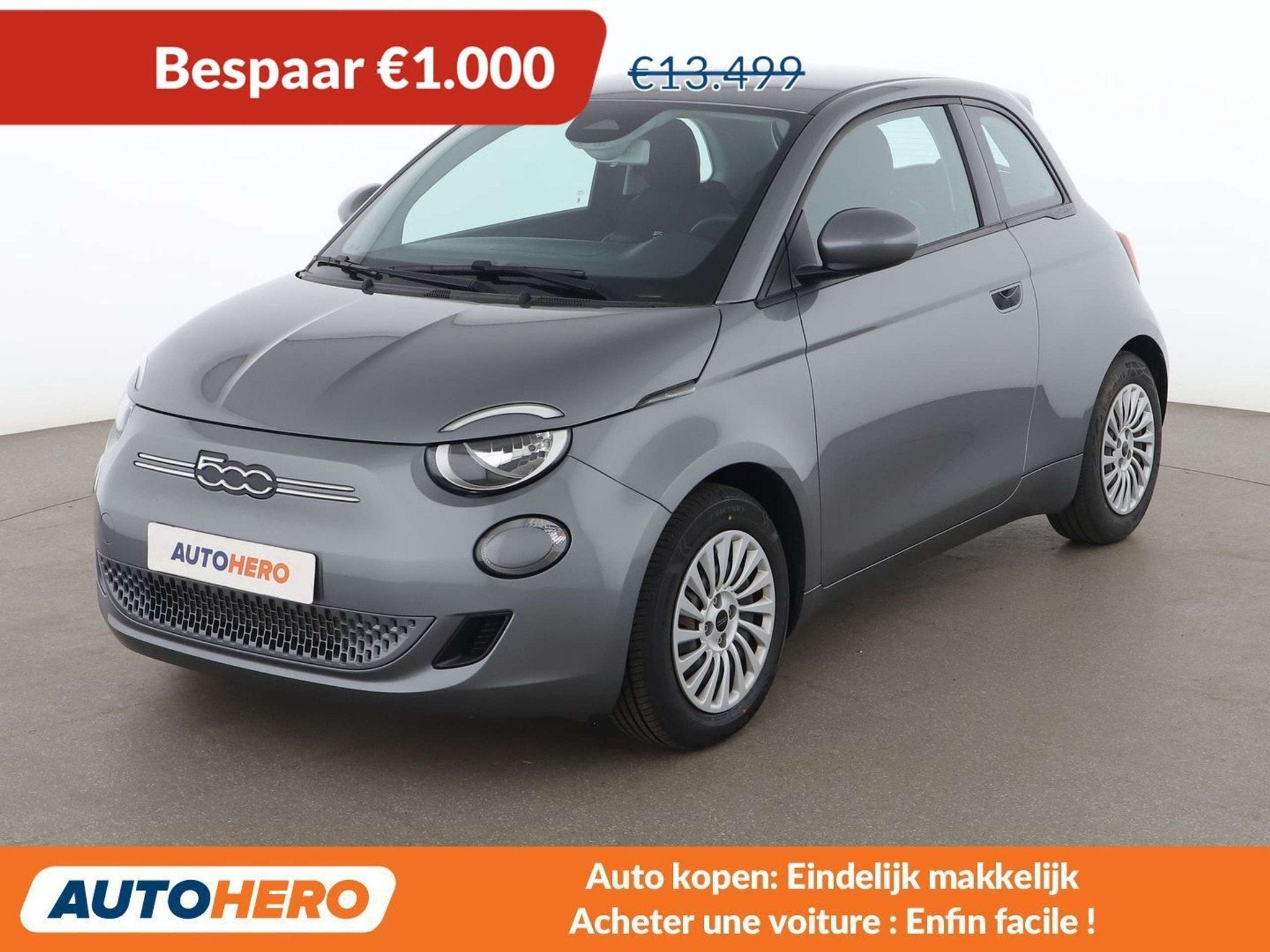 Fiat 500E electric drive 70 kW Action (automatique), Autos, Fiat, Argent ou Gris, Achat, Noir, Automatique