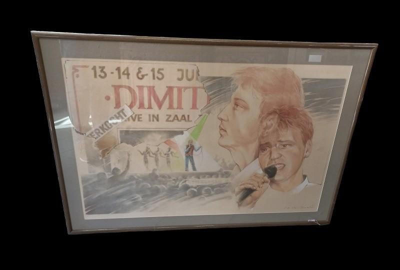 zeer grote affiche-tekening van "Van Daelen"., Antiek en Kunst, Ophalen