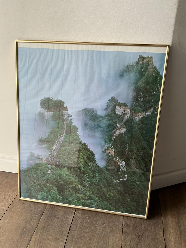 Kader met glas voor inlijsten litho, Huis en Inrichting, Ophalen, Zo goed als nieuw