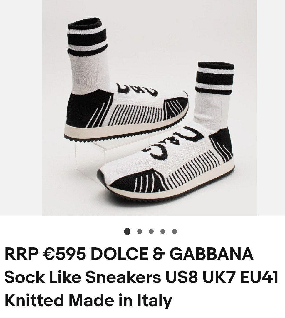 BASKET SNEAKERS DOLCE & GABBANA 40 41 BLANCHE NEUVE, Sports & Fitness, Enlèvement ou Envoi, Neuf, Chaussures