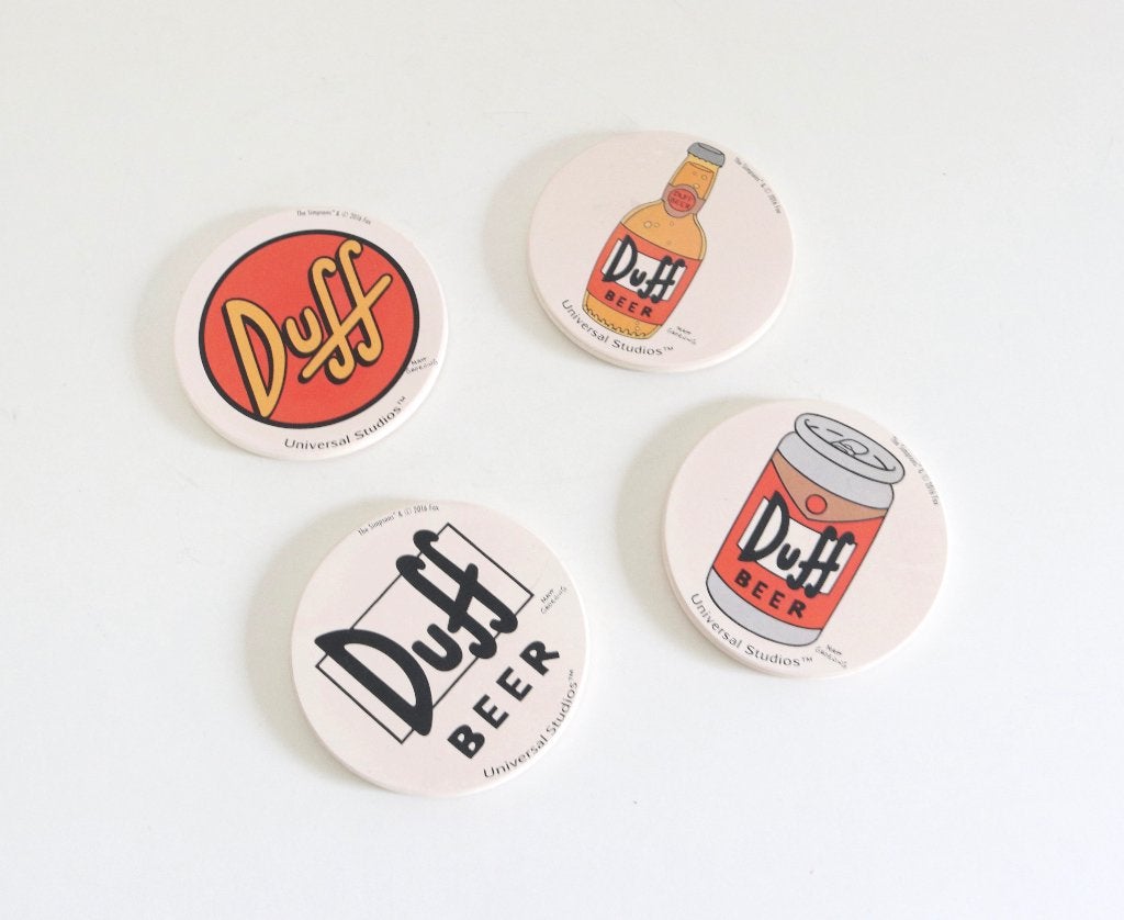 Duff Beer Coasters / onderlegger The Simpsons., Ophalen of Verzenden, Gebruikt