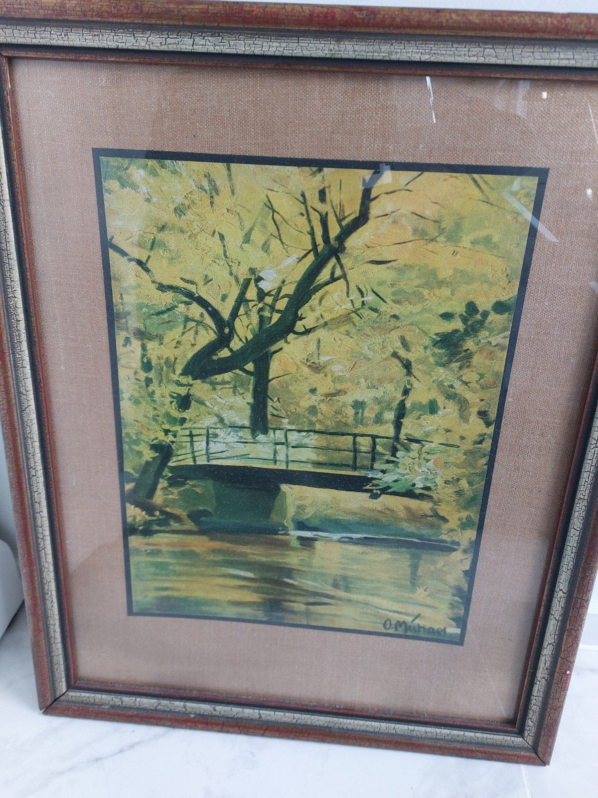 KUNSTWERKJE, Antiek en Kunst, Ophalen, Achter glas, Landschap
