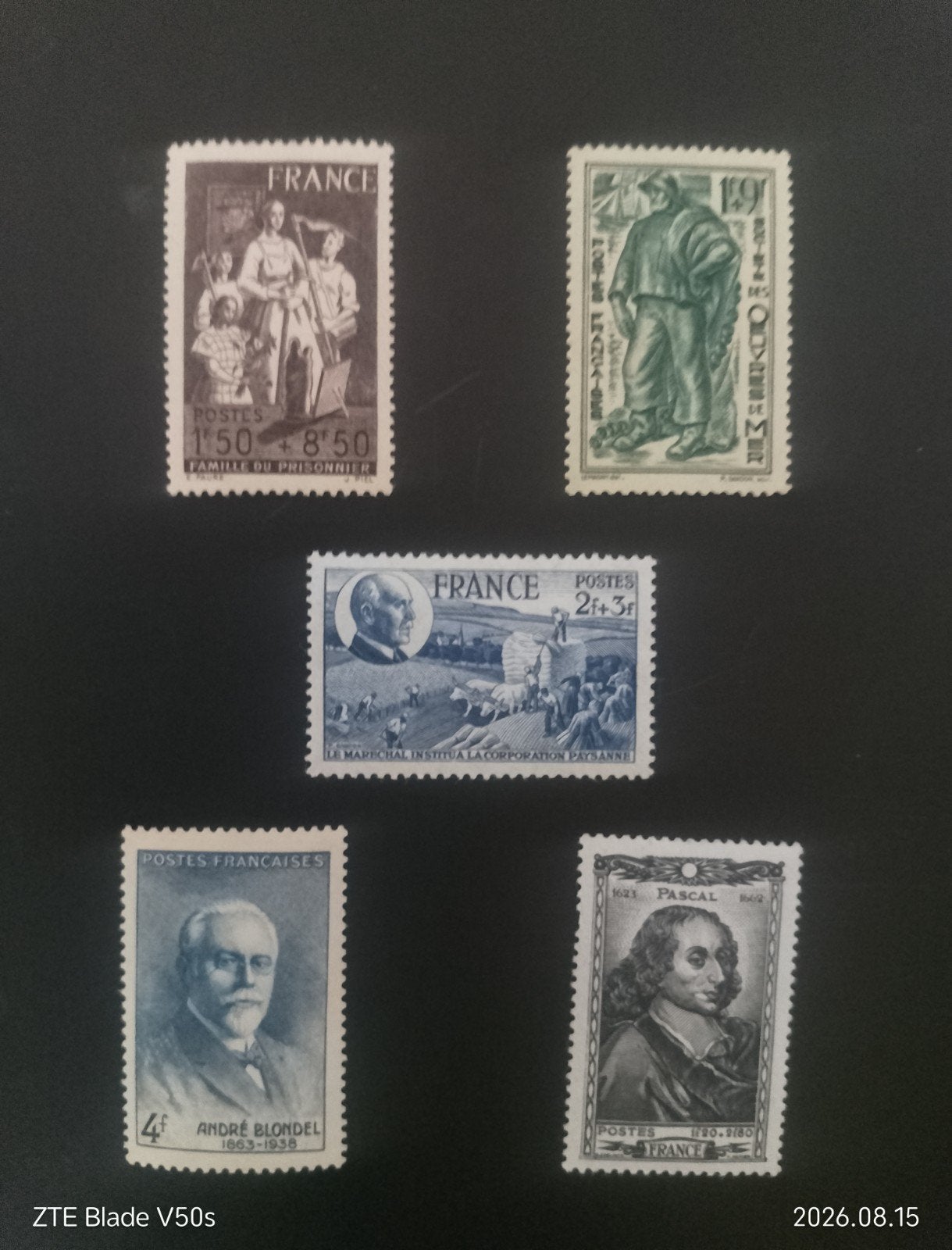 5 postzegels History france, Postzegels en Munten, Postzegels | Europa | Spanje, Ophalen of Verzenden